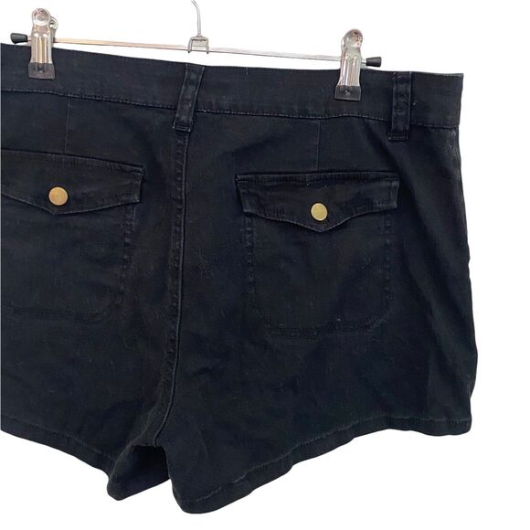 ModCloth 12 Shorts Black Solid Cargo Pockets Casual Basic - Picture 5 of 8